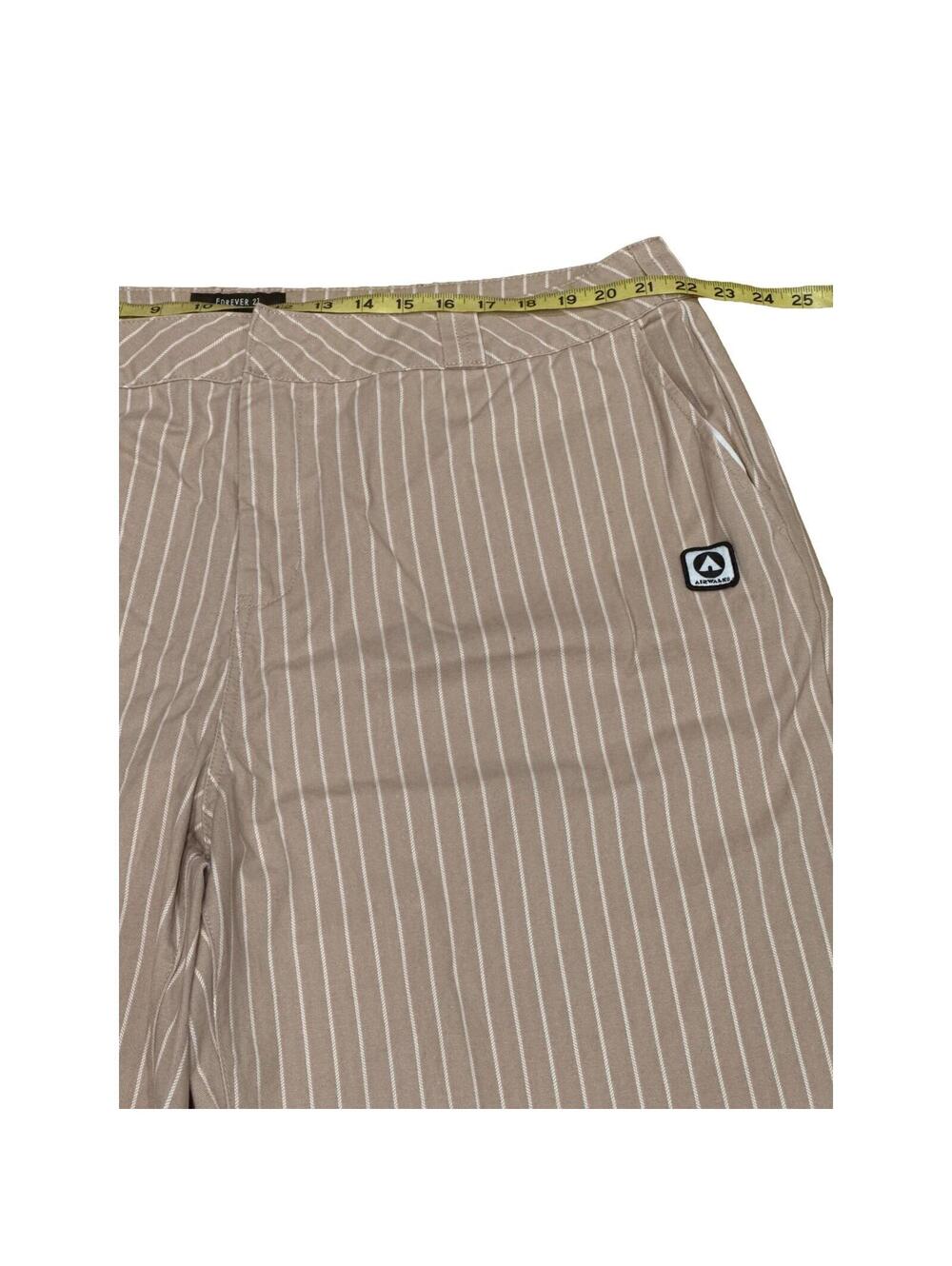 NWT Airwalk Pinstripe Pants Tan Womens 3X Plus Wide Leg Pockets Retro - Picture 4 of 7